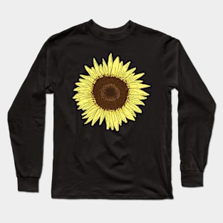 Sunflower Design Long Sleeve T-Shirt